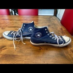 Converse All Star Men’s blue leather high tops